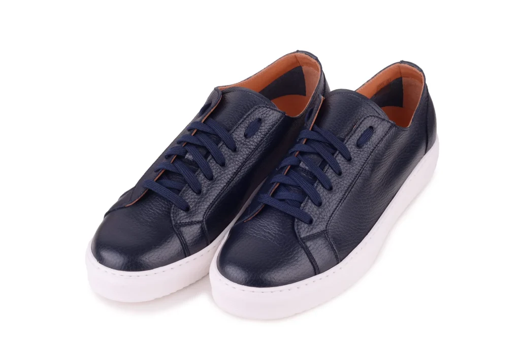 Partigiani 7874 Navy Deerskin Sneaker